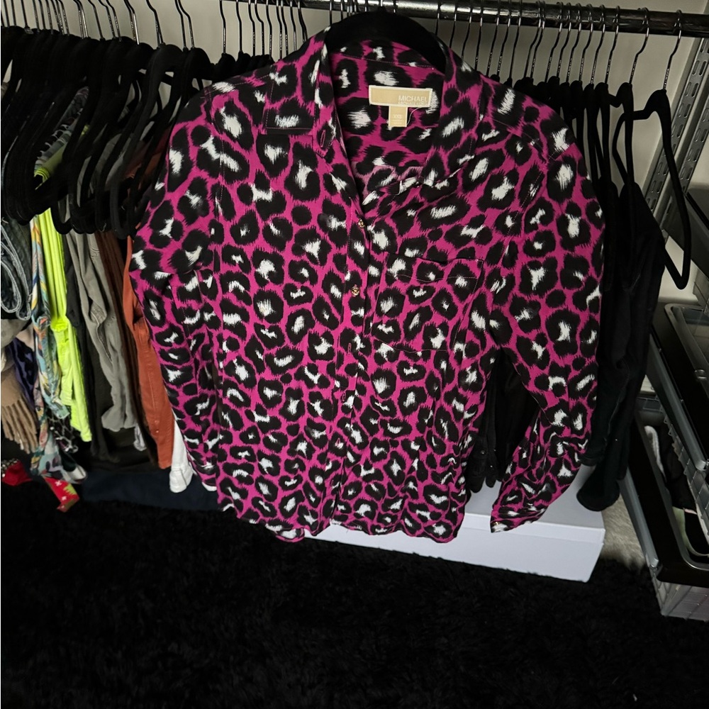 Michael Kors cheetah print blouse